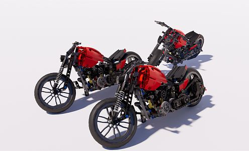 modern motorcycle heavy locomotive 3d model