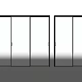 Modern Sliding Doors With Black Frames And Glass Panels For Interior Space