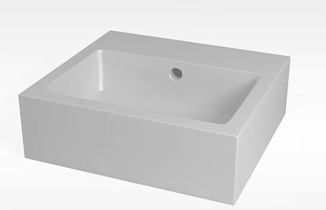 small square bathtub 3d model