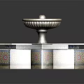 Decorative Outdoor Fountain With Star Shaped Base And Colorful Mosaic Tiles