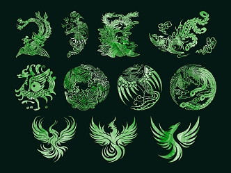 Phoenix National Tide Phoenix Elements Classical Phoenix Undead Bird King of Birds Firebird Color Phoenix Yu Pei Phoenix Tattoo Phoenix Decoration 3d model