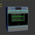 Sleek Stainless Steel Electric Oven With Digital Control Panel And Door Handle