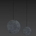 Black Round Floor Lamp With Starry Sky Design And Bright Stars
