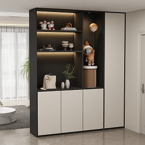 Modern Entrance Cabinet Shoe Cabinet 3d model