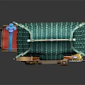 Traditional Chinese Architecture With Green Tile Roof Decorative Eaves Lanterns Dragon Ornament And Sign