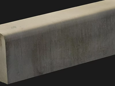 Durable Roadside Concrete Curb for Traffic Safety and Road Infrastructure 3d model