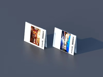 Opened Design Magazines With Interior Scenes And City View Covers 3d model