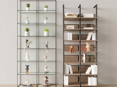 Modern Storage Rack Bookshelf Bookcase Decorative Rack model