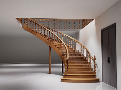 Chinese solid wood staircase model