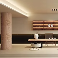 Modern Tea Room Minimal Tea Room 3d model