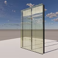 Modern Building Facade Design With Glass Curtain Wall And Transparent Panels