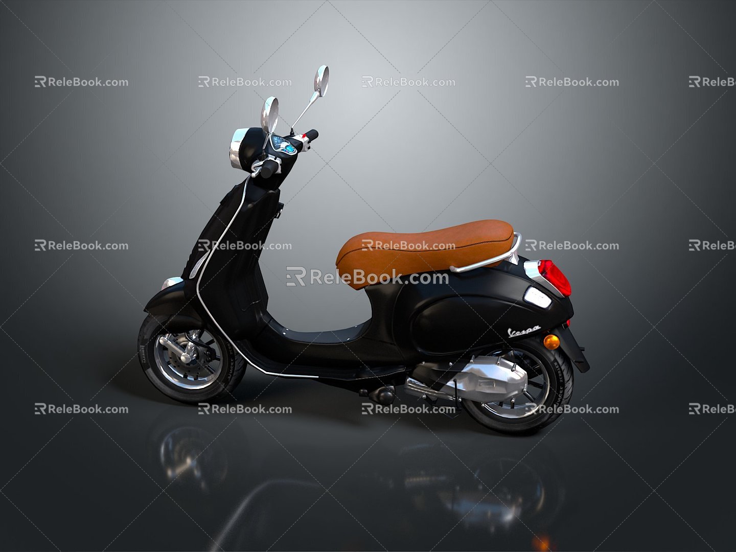 Scooter Motorcycle Two-wheeled Motocross Motorcycle Road Race Motorcycle Motor Vehicle 3d model