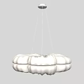 Modern White Cloud Shaped Pendant Light With Soft Glow And Elegant Design 3d model