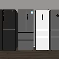 Modern Refrigerators With Various Styles And Different Color Options For Home Use 3d model
