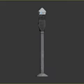 Parking Meter Equipment With Metal Pole Display Screen And Buttons For Outdoor Use