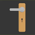 Orange Metal Door Lock Hardware Tool With Ergonomic Handle And Keyhole Design