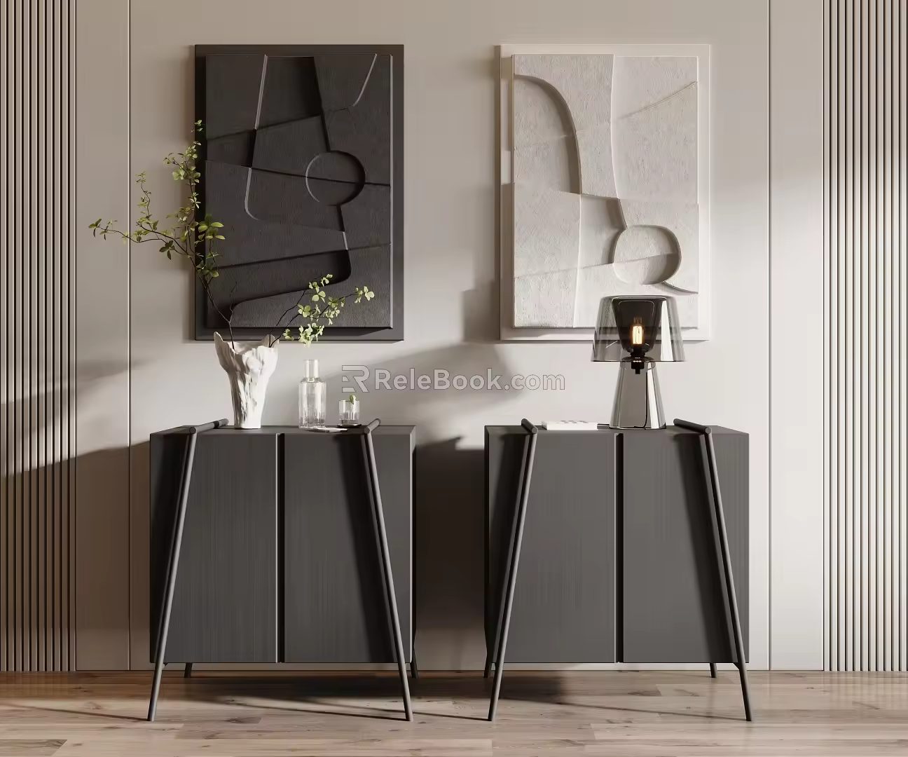 Modern bedside table 3d model