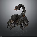 Mechanical Scorpion 3D Model With Metal Legs And Robotic Tail Structure