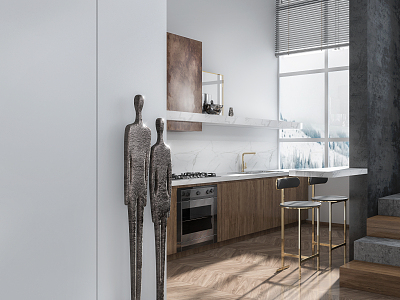 Modern Kitchen Restaurant 3d model