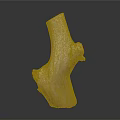 Natural Plant Wooden Stump with Smooth Texture and Irregular Shape as Decorative Element