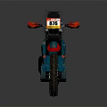 Vibrant Off Road Motorcycle With Colorful Graphics Racing Numbers And Knobby Tires