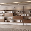 Italian Minimalist Bookshelf Bookcase 3d model