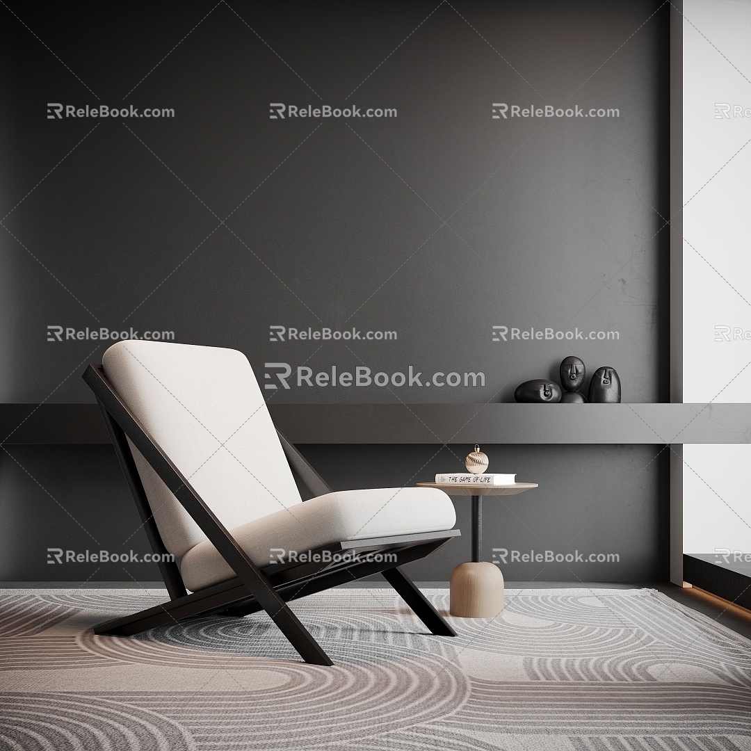 Modern Sofa Chair Leisure Chair 3d model