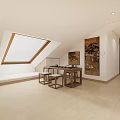 Duplex Living Room Interior Design With Skylight Sofa Bookshelf And Wooden Floor