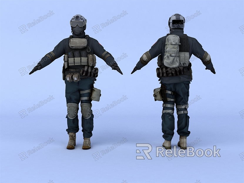 Modern man character security officer model