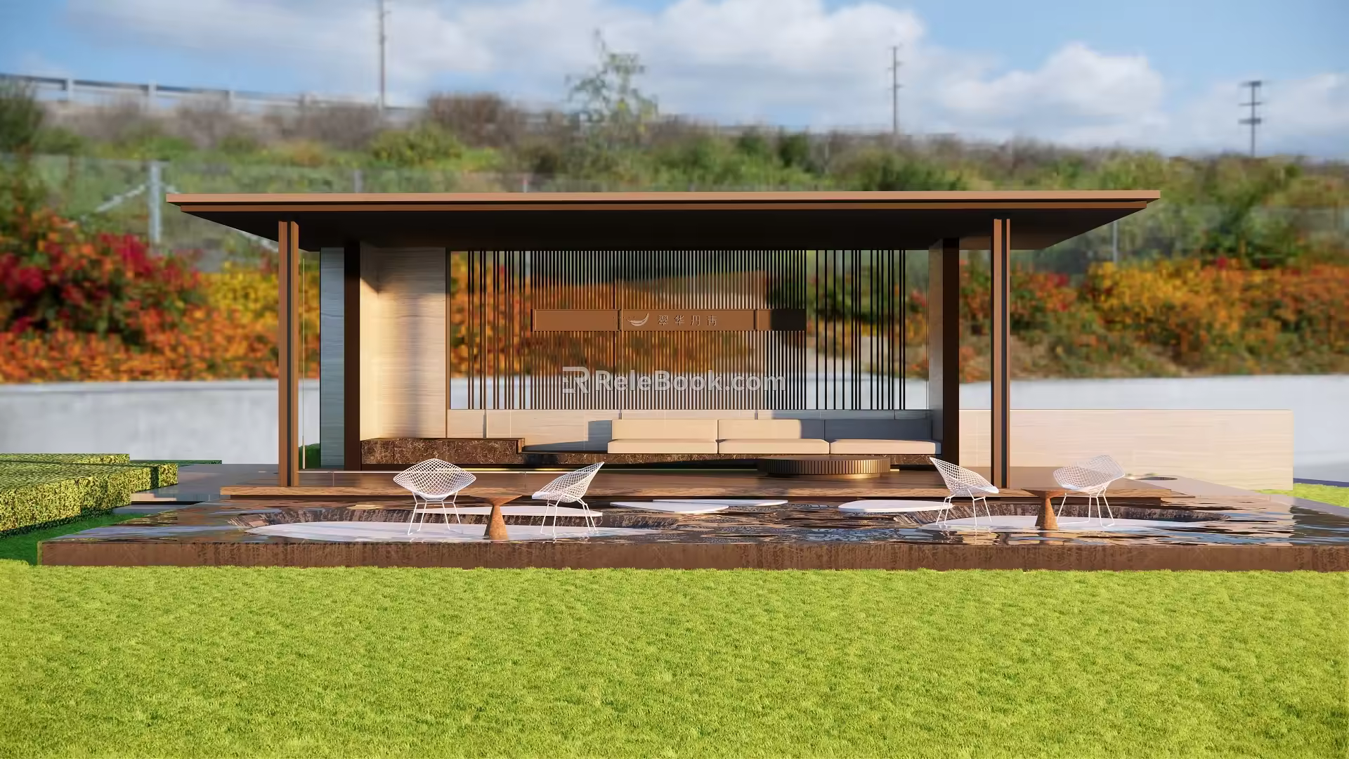 Modern Gallery Frame Special-shaped Landscape Gallery Frame Guangguan Pavilion Park Gallery Frame Construction Children's Cloud Gallery Frame Leisure Pavilion 3d model