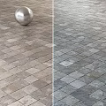Two Tone Square Stone Tiles Patterned Flooring For Interior Exterior Spaces