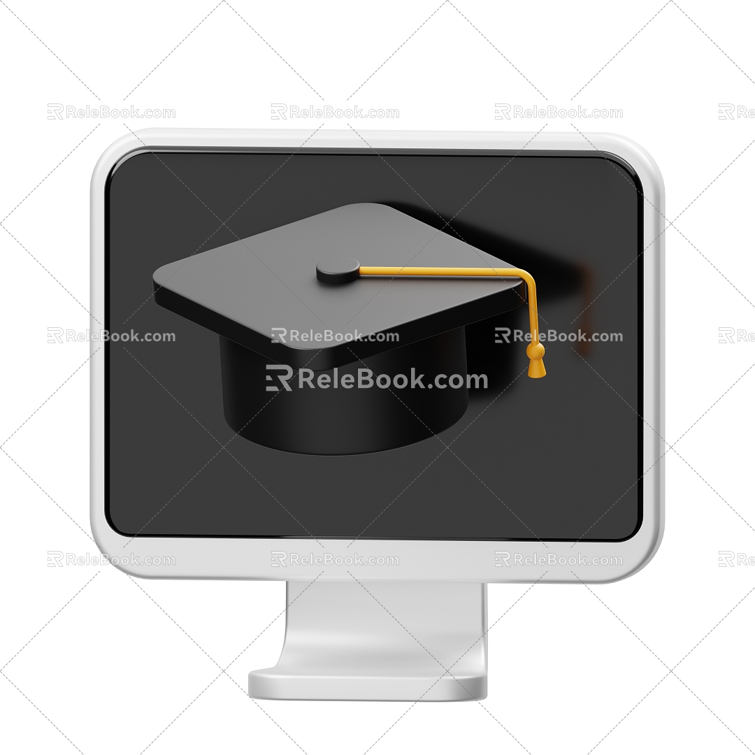 Computer Doctor Cap Desktop Computer Smart Equipment 3d model