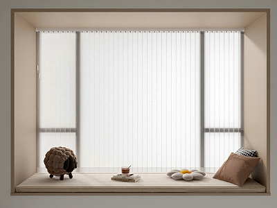 Dream blinds venetian blinds bay window 3d model