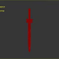 Golden Decorative Sword With Ornate Hilt And Shiny Blade On Gradient Gray Background