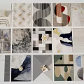 Square Rugs with Various Modern Patterns and Colorful Designs for Home Decor