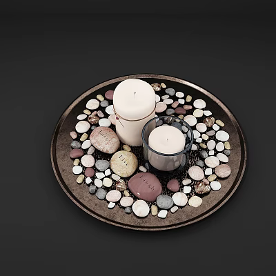 Modern Tray Candle Holder Tray for Candle 3d model