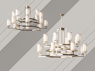 New Chinese Chandelier 3d model