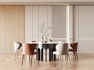 Modern Dining Table Chair Combination Dining Table Chair 3d model