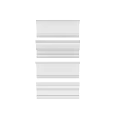 White Decorative Architectural Moldings For Interior Design Projects