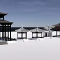 Chinese style pavilion classical 3d model