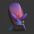 Pink And Blue Snail Shaped Decorative Furniture Ornament With Spiral Shell And Glossy Surface