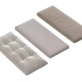 Three Different Light Gray Beige Textured Seat Cushions For Home Decoration