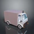 minibus minivan driverless bus school bus van box car 3d model