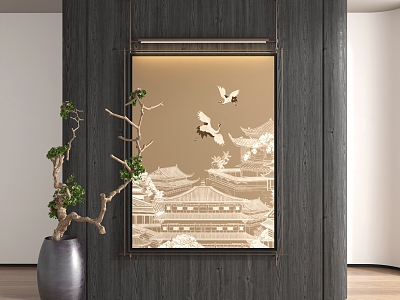 New Chinese abstract decorative painting model