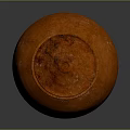 Rustic Orange Clay Jar With Lid And Rough Textured Surface 3d model