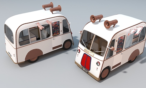 Coffee Truck Ice Cream Truck 3d model