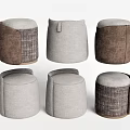 Modern Sofa Stool Low Stool Shoe Stool Makeup Stool Decorative Stool 3d model