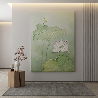 Quiet Plant Painting Decorative Painting 3d model