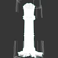 Garden Landscape Featuring Classical Carved Stone Column With Intricate Details