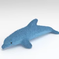 Soft Blue Stuffed Dolphin Toy Cute Plush Design For Kids Playtime Fun